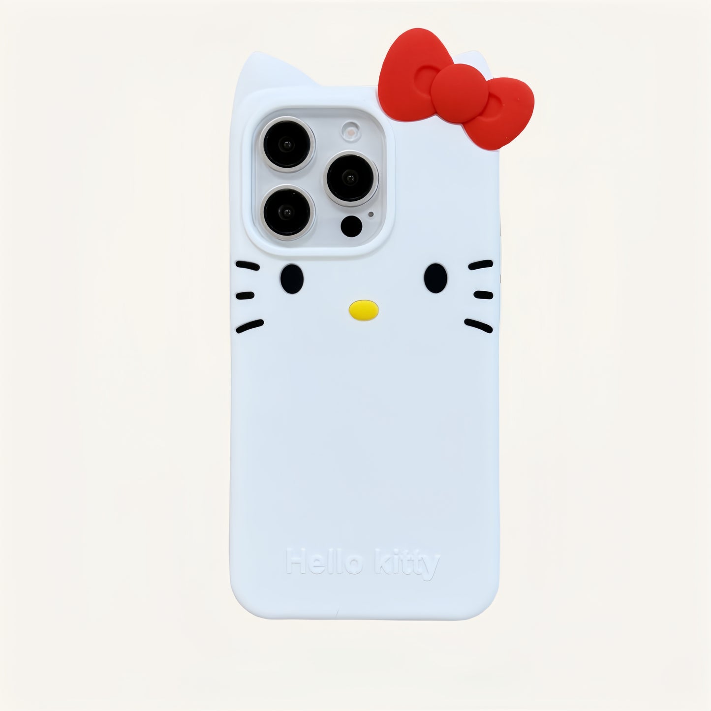 Cartoon Bow-Tie Cat Silicone Phone Case