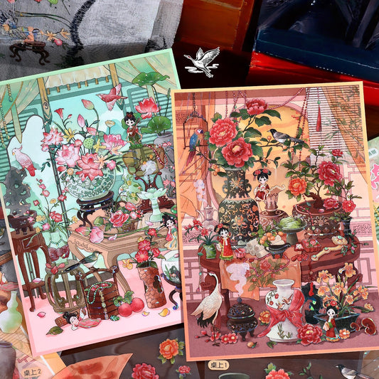 Poetic Vistas 3D Sticker | 2 Cute Miniature Scenes