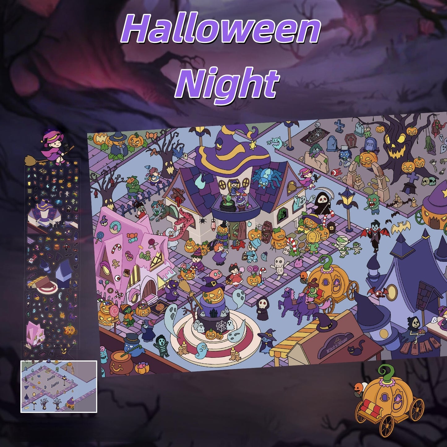 Halloween Night 3D Sticker