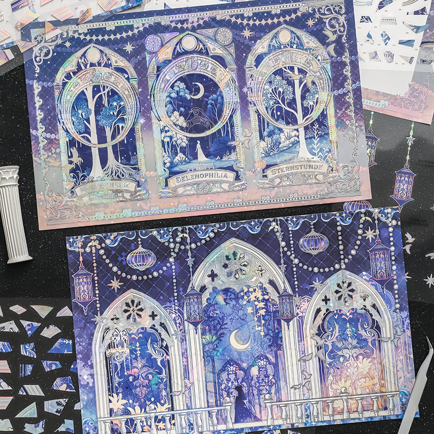 Illusory Light 3D Sticker | 2 Cute Miniature Scenes
