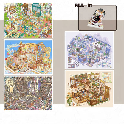 Creative Collection 3D Sticker | 5 Cute Miniature Scenes