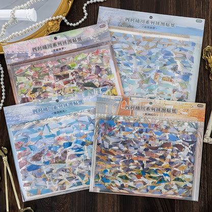 Scenic Journey 3D Sticker | 4 Cute Miniature Scenes