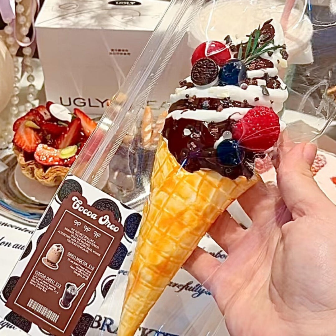 Chocolate Ice Cream Crispy Cone Squishy