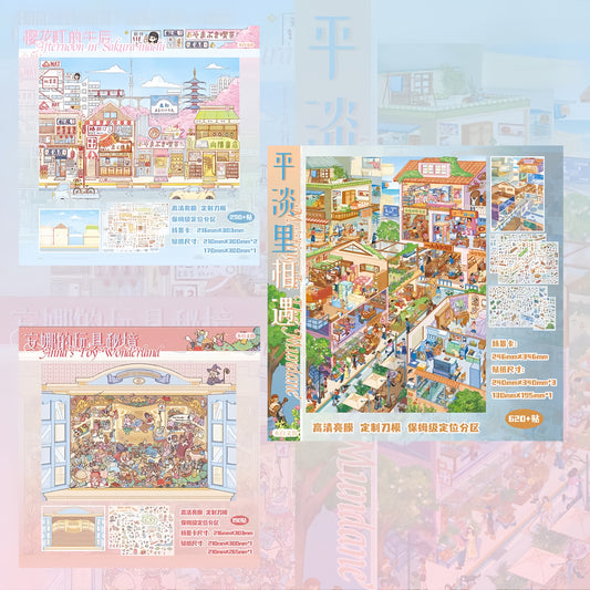 Secret Corners 3D Sticker | 3 Cute Miniature Scenes