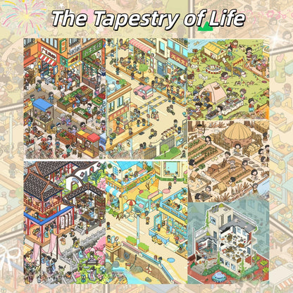 The Tapestry of Life 3D Sticker | 7 Cute Miniature Scenes
