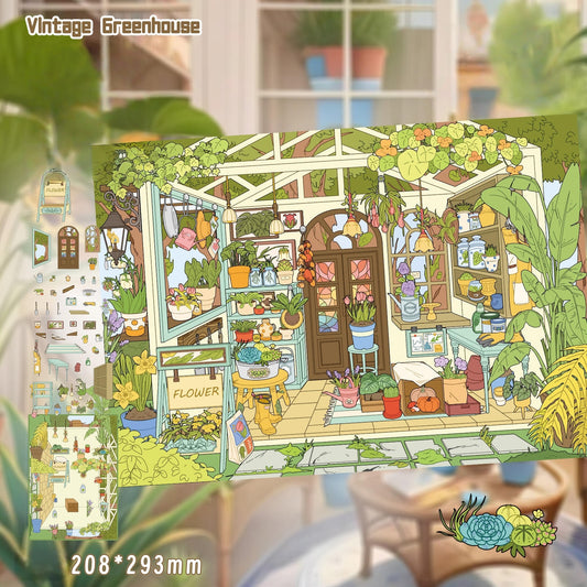 Vintage Greenhouse 3D Sticker