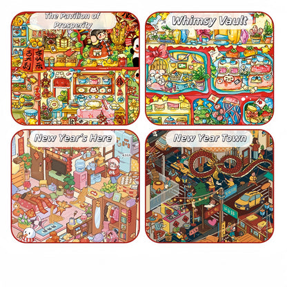 Festival Holdings 3D Sticker | 4 Cute Miniature Scenes