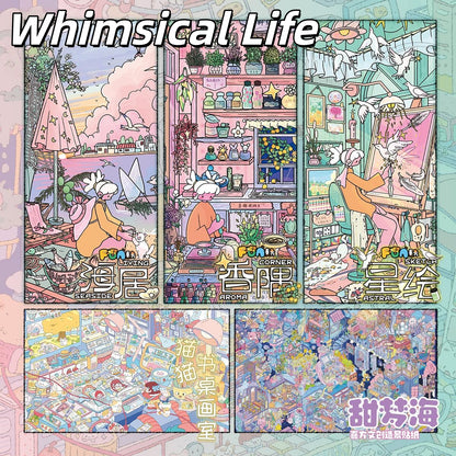 Whimsical Life 3D Sticker | 5 Cute Miniature Scenes