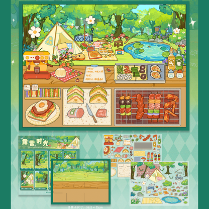 Simulation Management 3D Sticker | 3 Cute Miniature Scenes