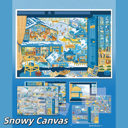 Snow Magic 3D Sticker | 2 Cute Miniature Scenes