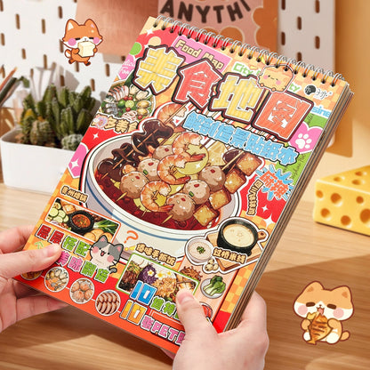 Food Map Anatomy 3D Sticker Book