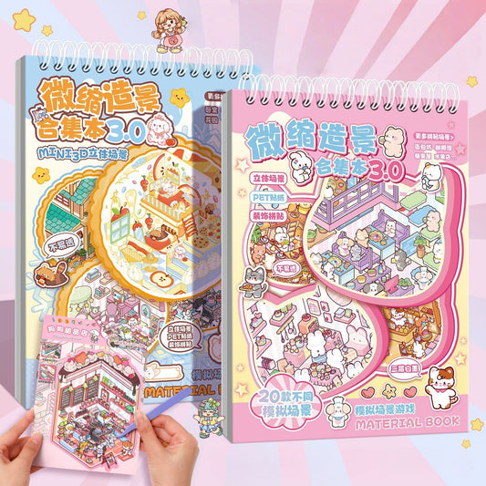 Furry Town 3D Sticker Book