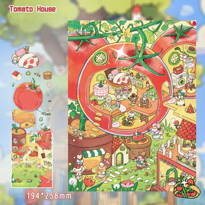 Tomato House 3D Sticker