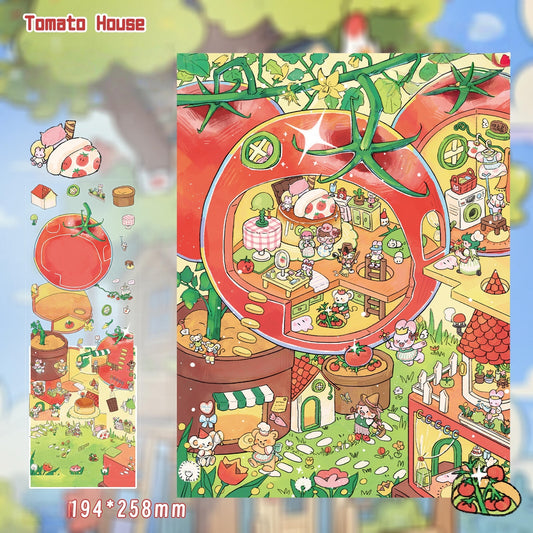 Tomato House 3D Sticker