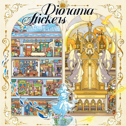 Diorama Fantasy Series 3D Sticker | 2 Cute Miniature Scenes