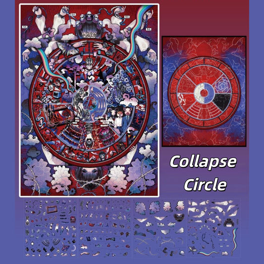 Collapse Circle 3D Sticker