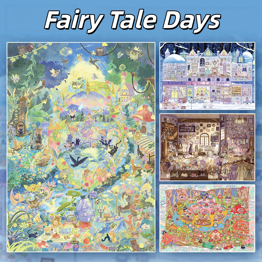Fairy Tale Days 3D Sticker | 4 Cute Miniature Scenes