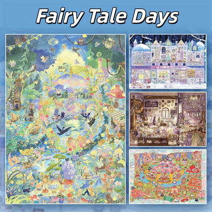 Fairy Tale Days 3D Sticker | 4 Cute Miniature Scenes
