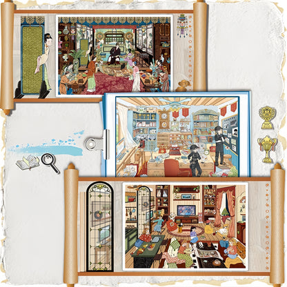 Across the Ages 3D Sticker | 3 Cute Miniature Scenes