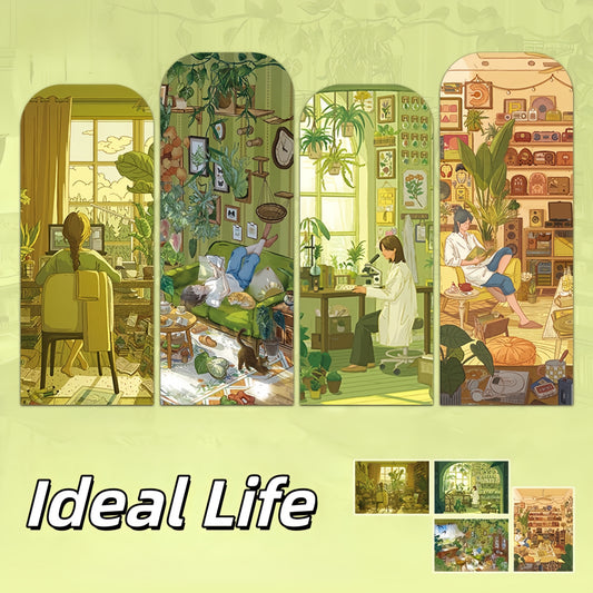 Ideal Life 3D Sticker | 4 Cute Miniature Scenes