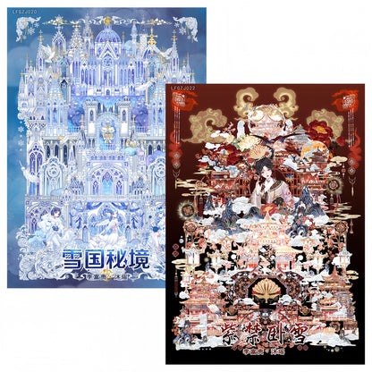 Snow Wonders 3D Sticker | 2 Cute Miniature Scenes
