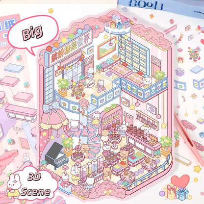 Colorful Candy World 3D Sticker