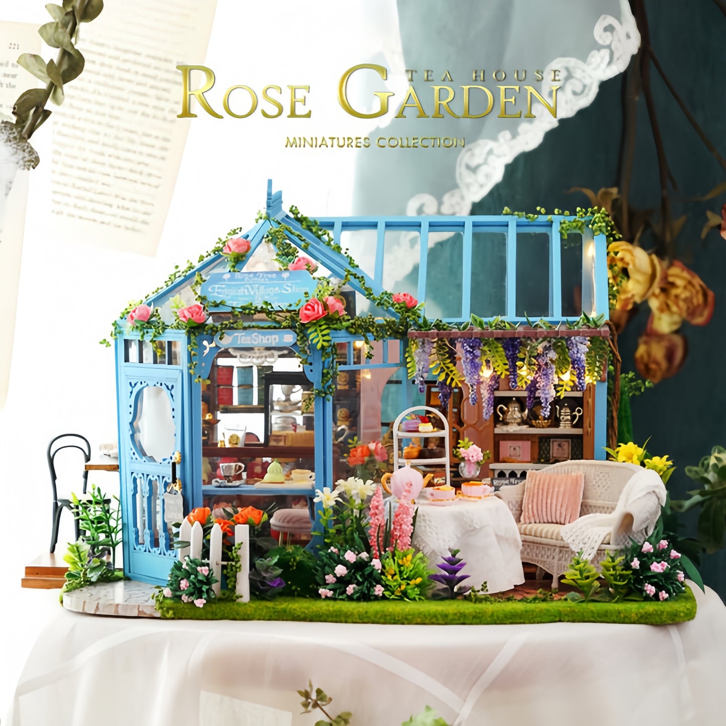 Rose Garden Tea House DIY Miniature House - English Instructions