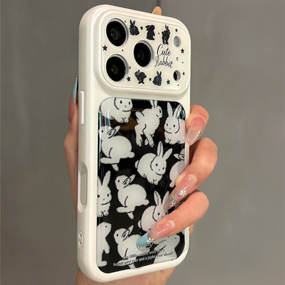 Glitter Line Little White Rabbit Acrylic Phone Case