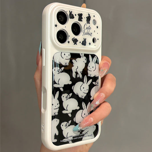 Glitter Line Little White Rabbit Acrylic Phone Case