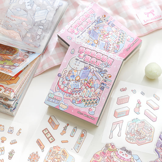 Mini Scenes 3D Sticker Book