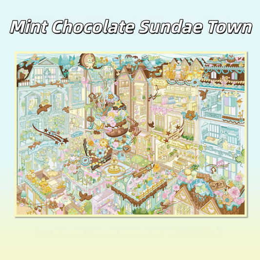 Sweet Dreamy Worlds 3D Sticker | 3 Cute Miniature Scenes