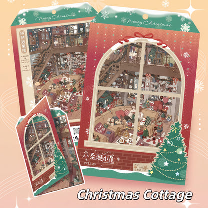 Christmas Cottage 3D Sticker