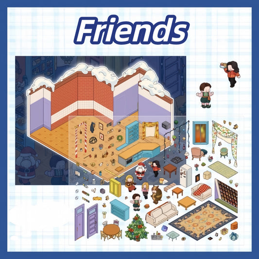 American TV Series 3D Sticker | 2 Cute Miniature Scenes