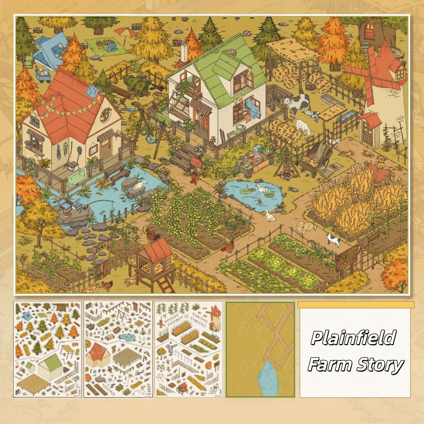 Plainfield Farm Story 3D Sticker