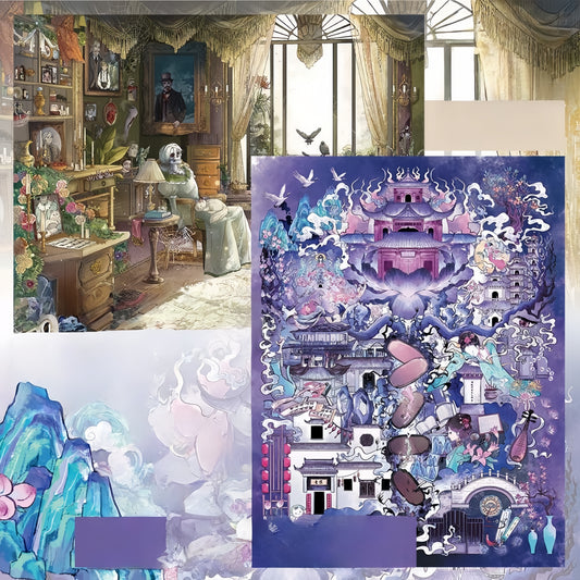 Last Bloom 3D Sticker | 2 Cute Miniature Scenes