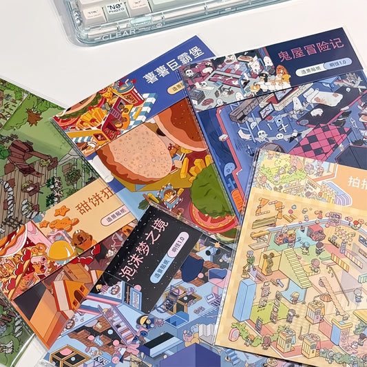 Carnival of Whimsy 3D Sticker | 6 Cute Miniature Scenes