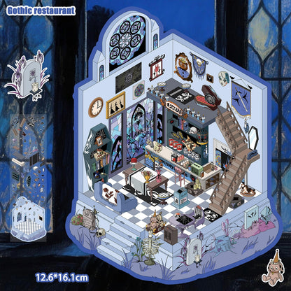 Gothic Restaurant 3D Sticker