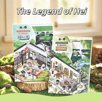 The Legend of Hei 3D Sticker | 2 Cute Miniature Scenes