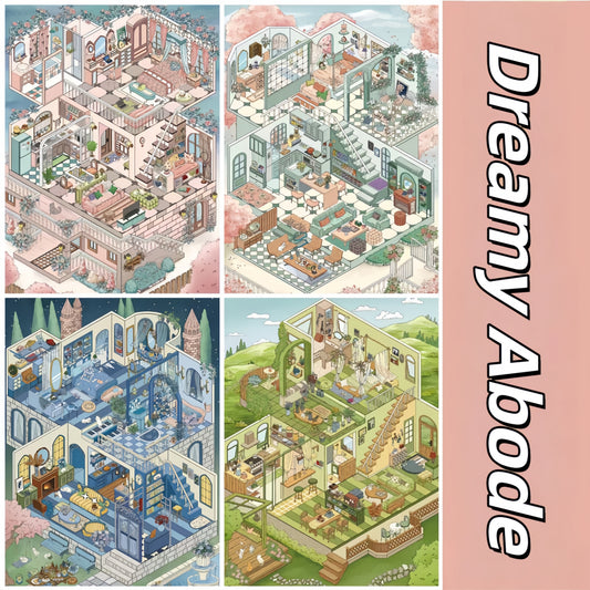 Dreamy Abode 3D Sticker | 2 Cute Miniature Scenes