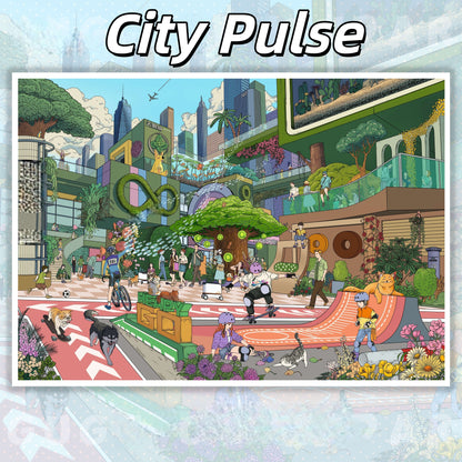 City Pulse 3D Sticker