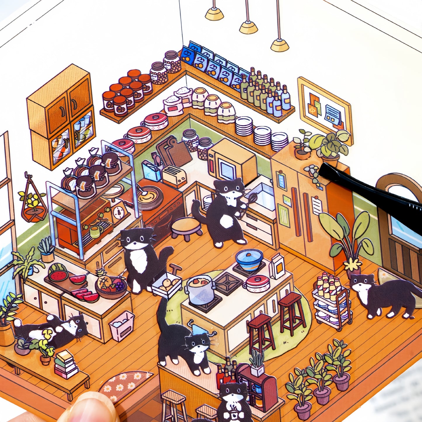 My House 3D Sticker | 4 Cute Miniature Scenes