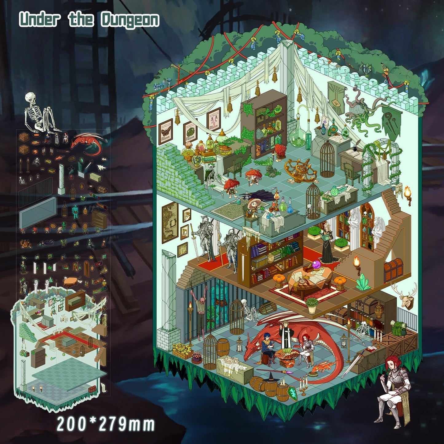 Under the Dungeon 3D Sticker