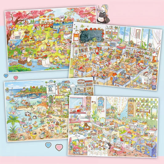 Colorful Fairy Tale 3D Sticker | 4 Cute Miniature Scenes
