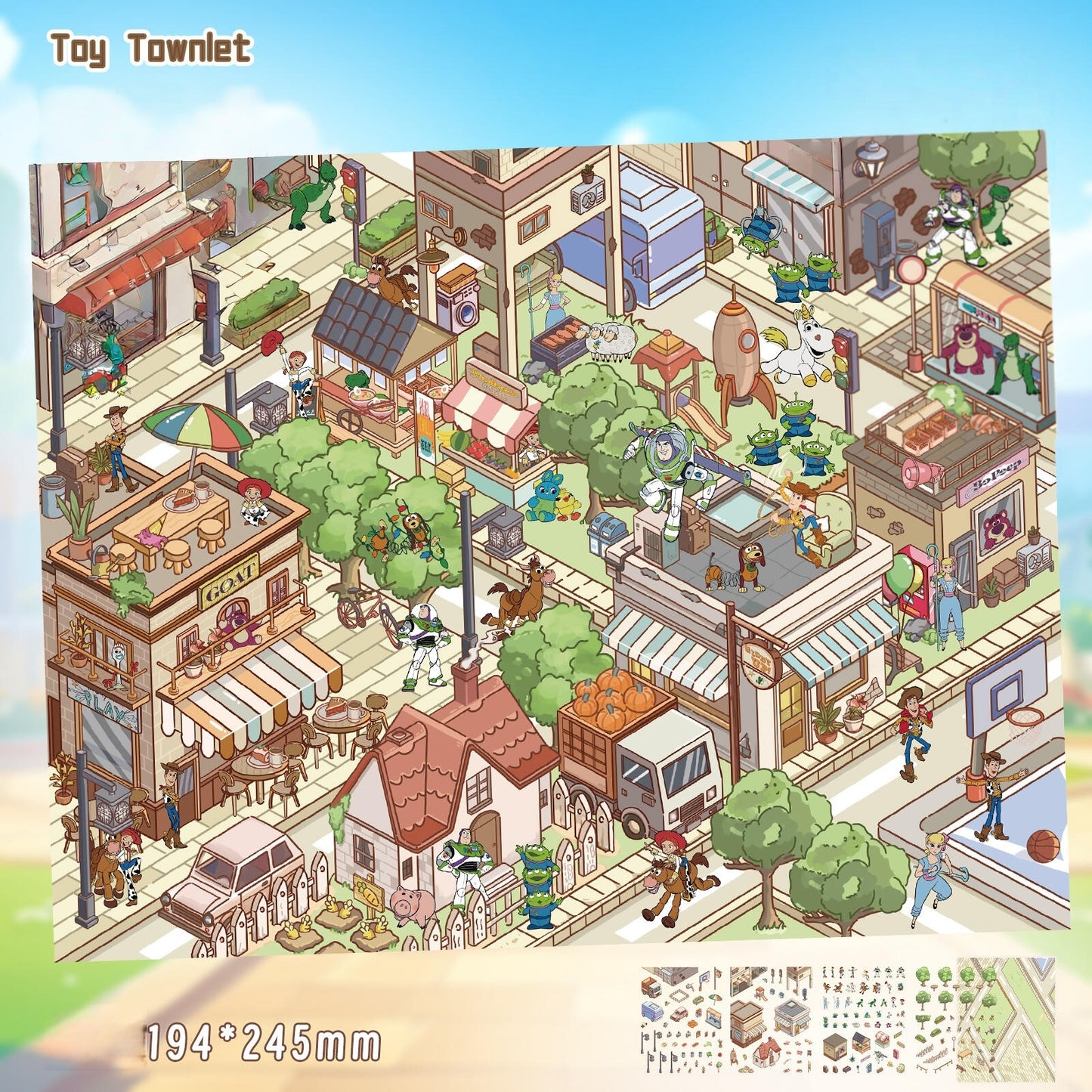 Toy Townlet 3D Sticker