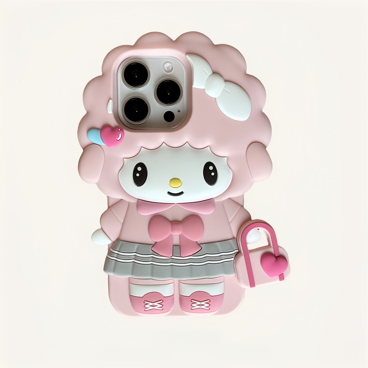 Little Sheep with Bag Silicone Phone Case