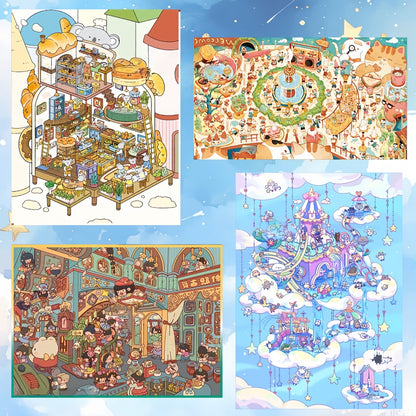 Dream Fairy Tale 3D Sticker | 4 Cute Miniature Scenes