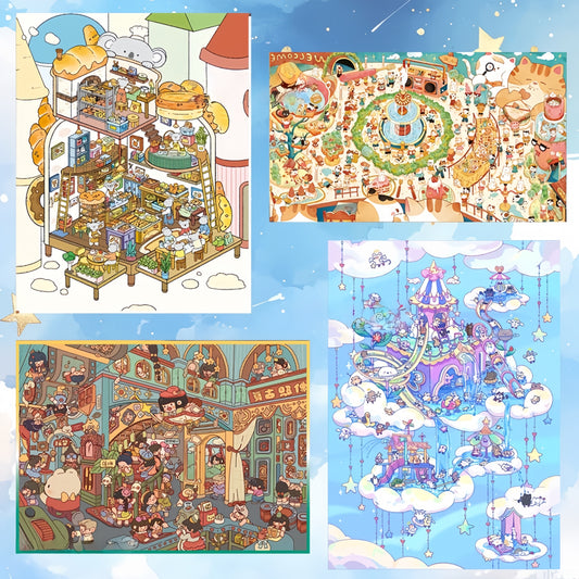 Dream Fairy Tale 3D Sticker | 4 Cute Miniature Scenes