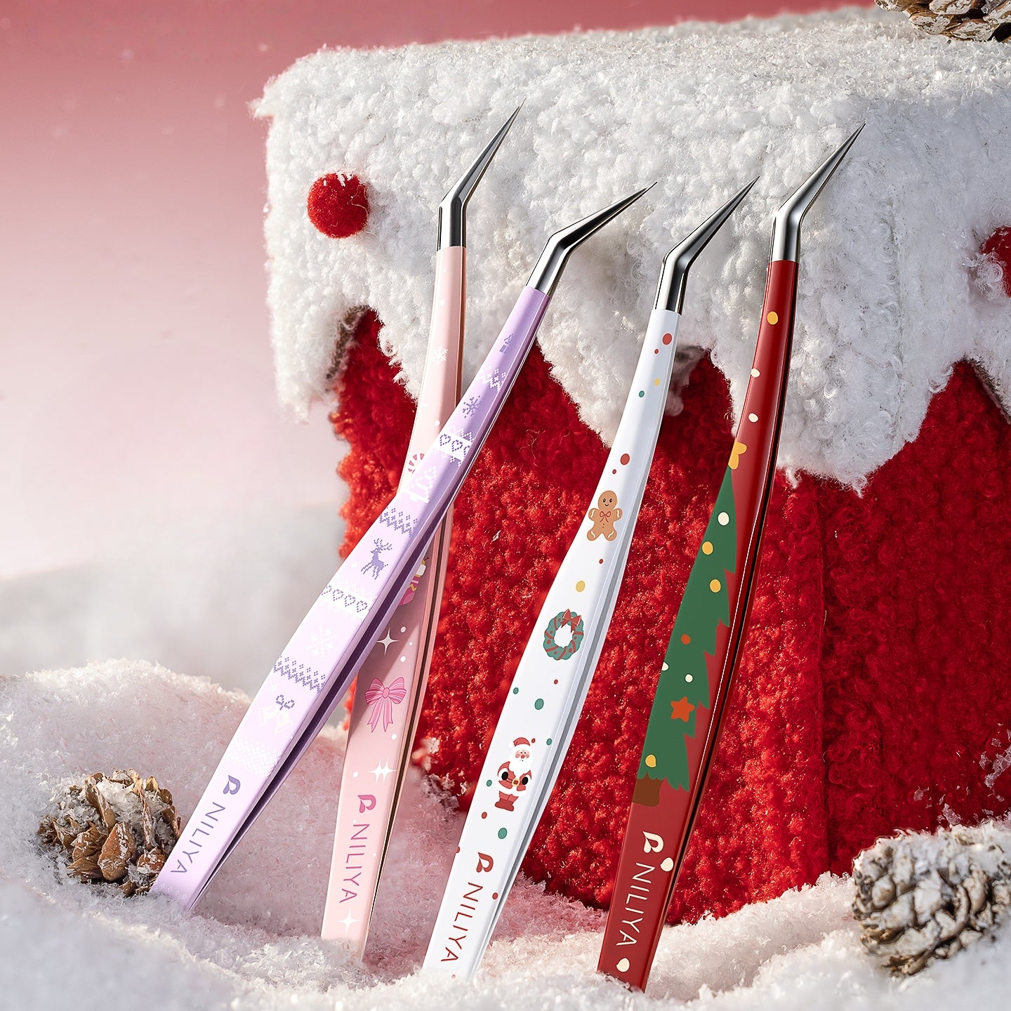 【Christmas Theme】Professional Sticker Tweezers - NILIYA