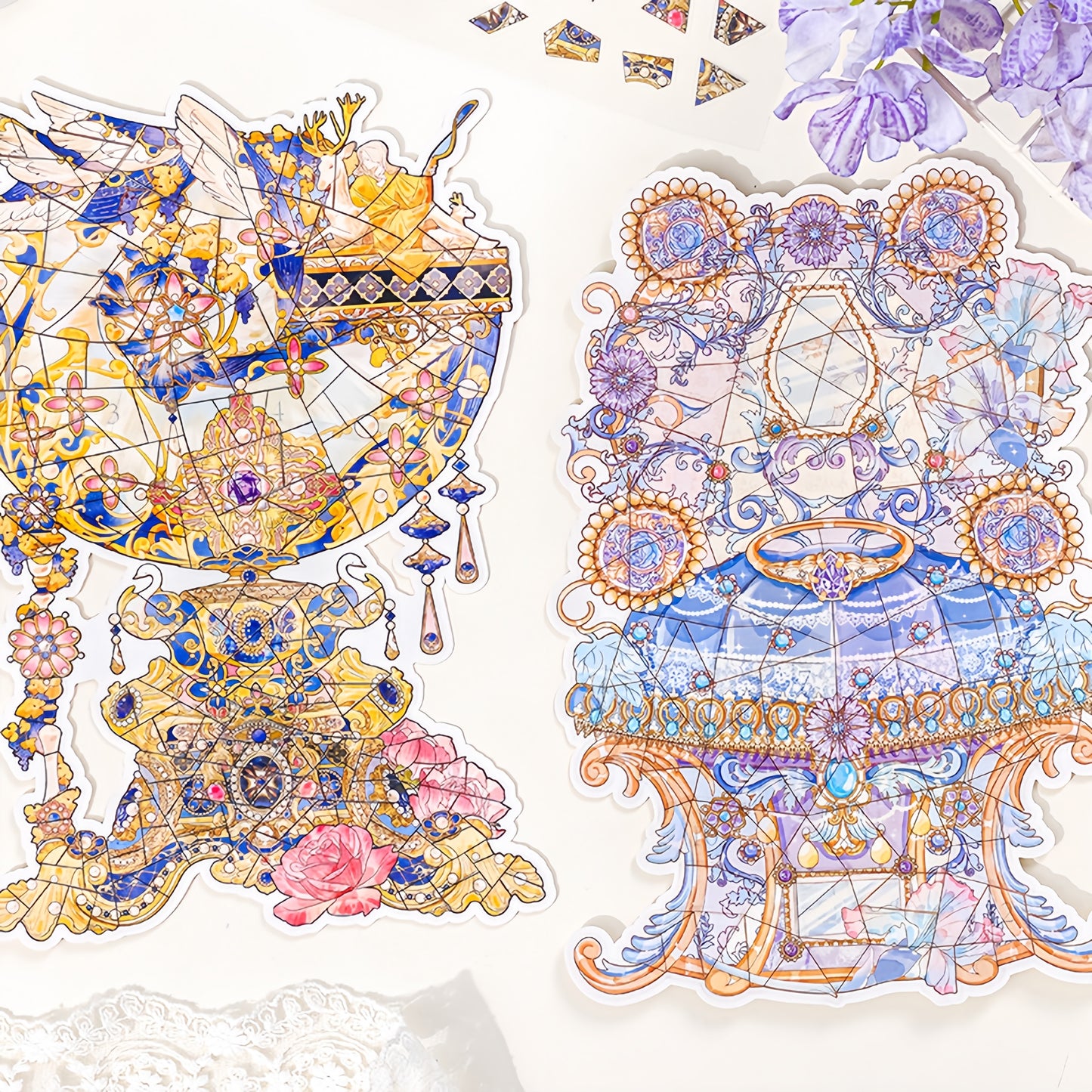 Luxury Adornments 3D Sticker | 2 Cute Miniature Scene