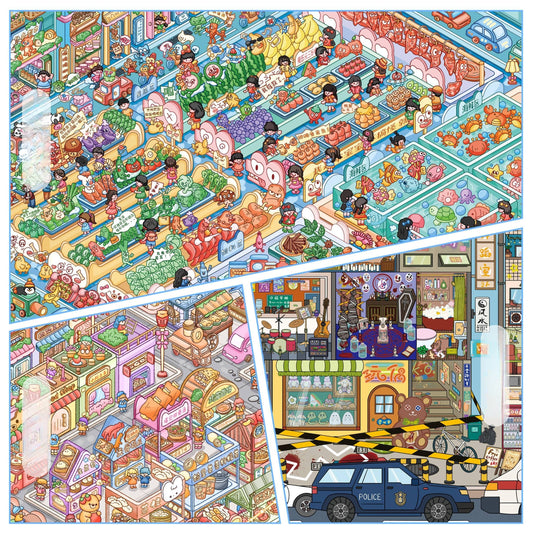 Everyday Corners 3D Sticker | 3 Cute Miniature Scenes